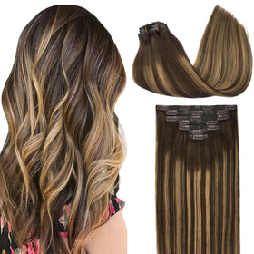 Extensions de cheveux GOO GOO clip-in 16 pouces vue de face