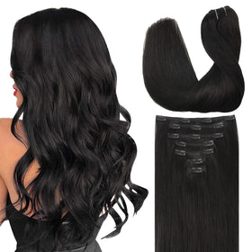 Extensions de cheveux GOO GOO clip-in 24 pouces couleur noir naturel