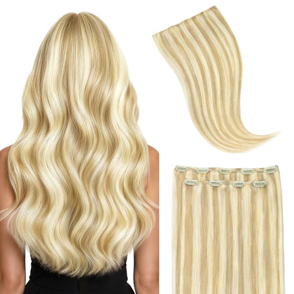 Extensions de cheveux GOO GOO clip-in couleur #18D/22F vue de face