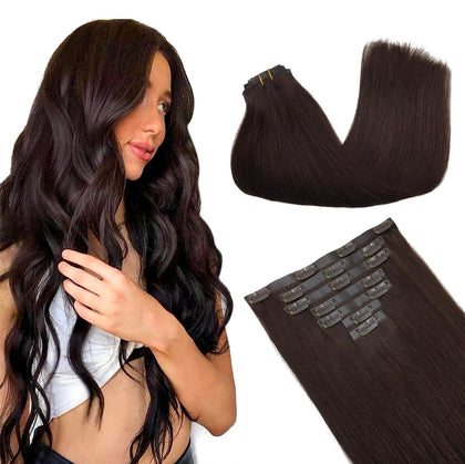 Extensions de cheveux GOO GOO clip-in marron clair modèle 20 pouces