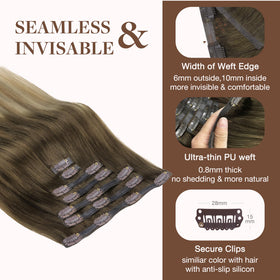 Extensions de cheveux GOO GOO couleur 3/8/613 balayage