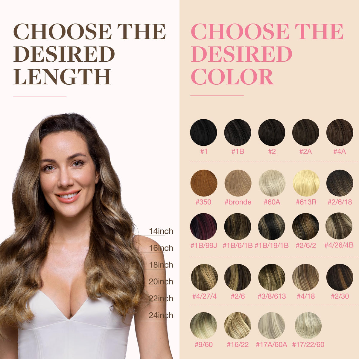 Extensions de cheveux GOO GOO, couleur caramel à chocolat en usage