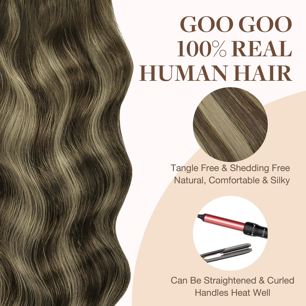 Extensions de cheveux GOO GOO dans leur emballage