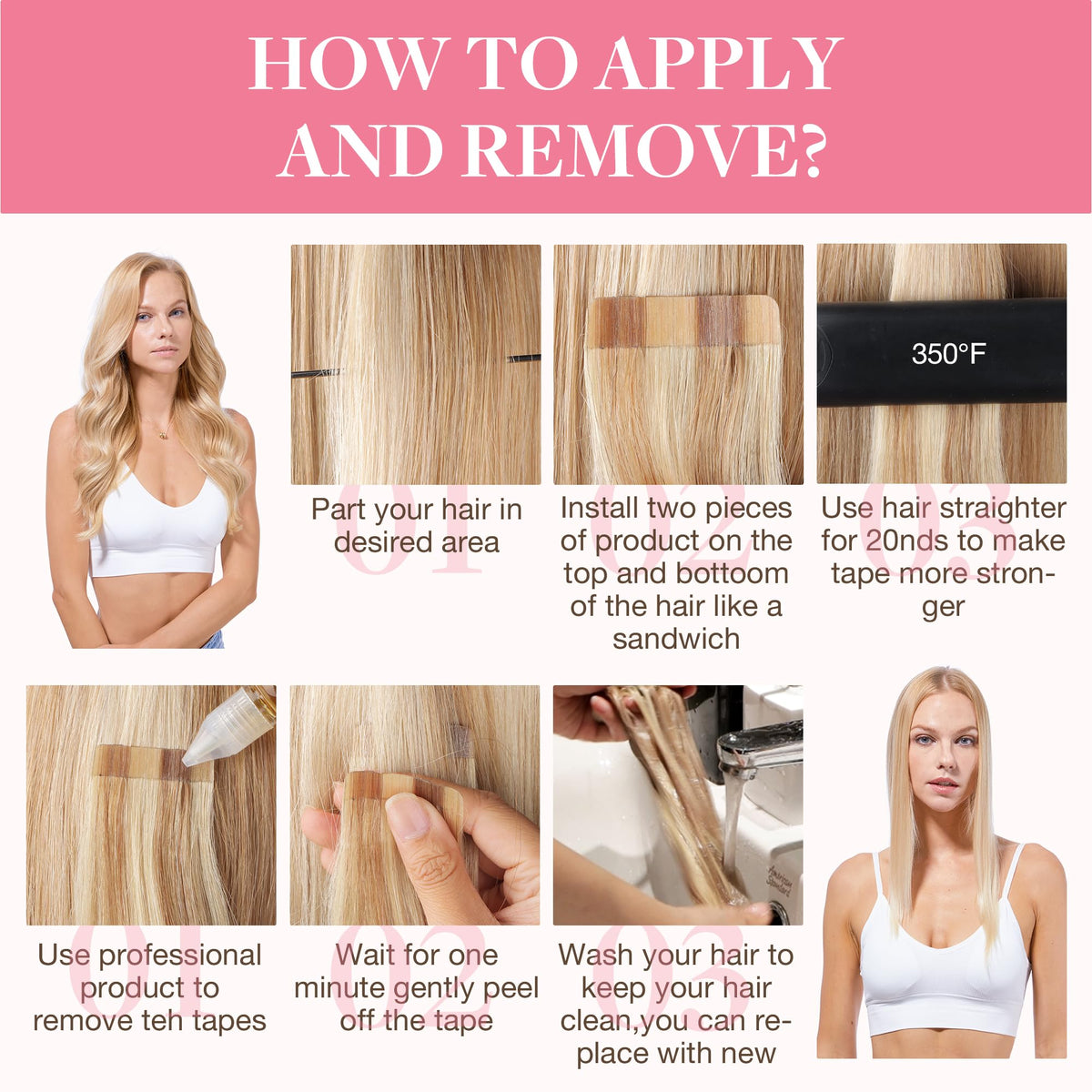 Extensions de cheveux GOO GOO en application