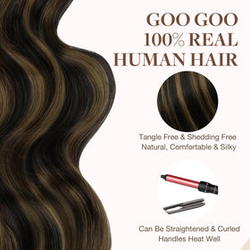 Extensions de cheveux GOO GOO en balayage naturel sur mannequin