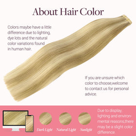 Extensions de cheveux GOO GOO en blond clair avec reflets