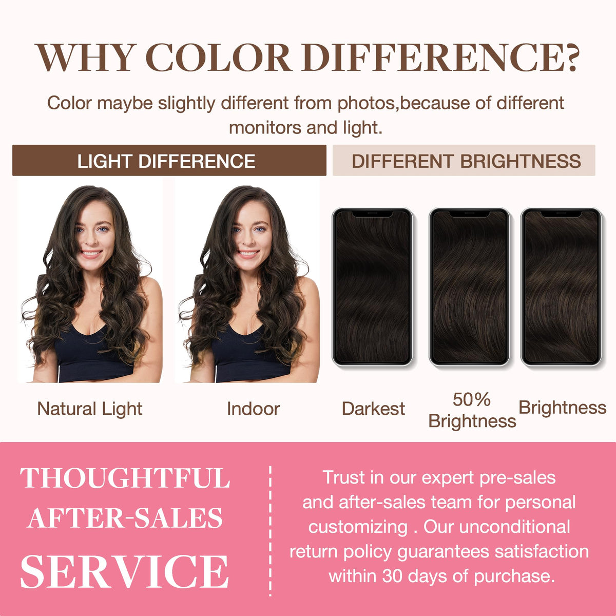 Extensions de cheveux GOO GOO en châtain clair en usage