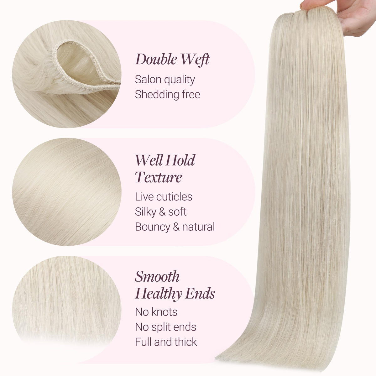 Extensions de cheveux GOO GOO en cheveux humains dans leur emballage
