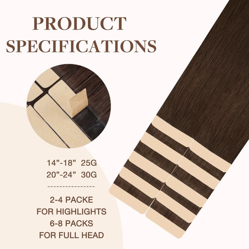 Extensions de cheveux GOO GOO en cheveux humains, vue de côté