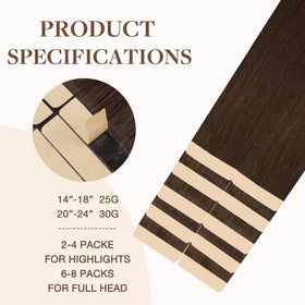 Extensions de cheveux GOO GOO en cheveux humains, vue de côté