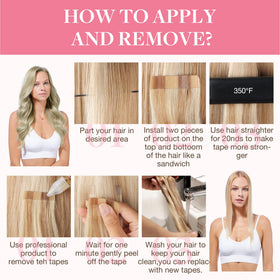 Extensions de cheveux GOO GOO en cheveux naturels, texture lisse