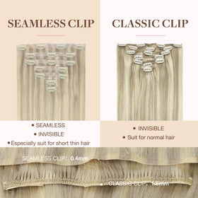 Extensions de cheveux GOO GOO en couleur blond platine avec reflets