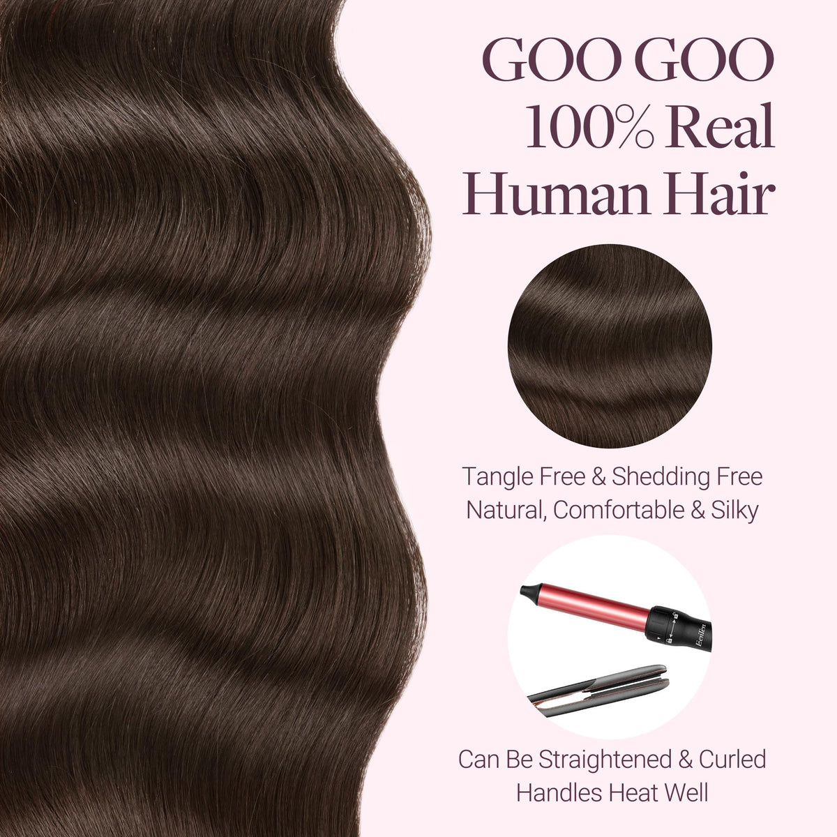 Extensions de cheveux GOO GOO en couleur naturelle