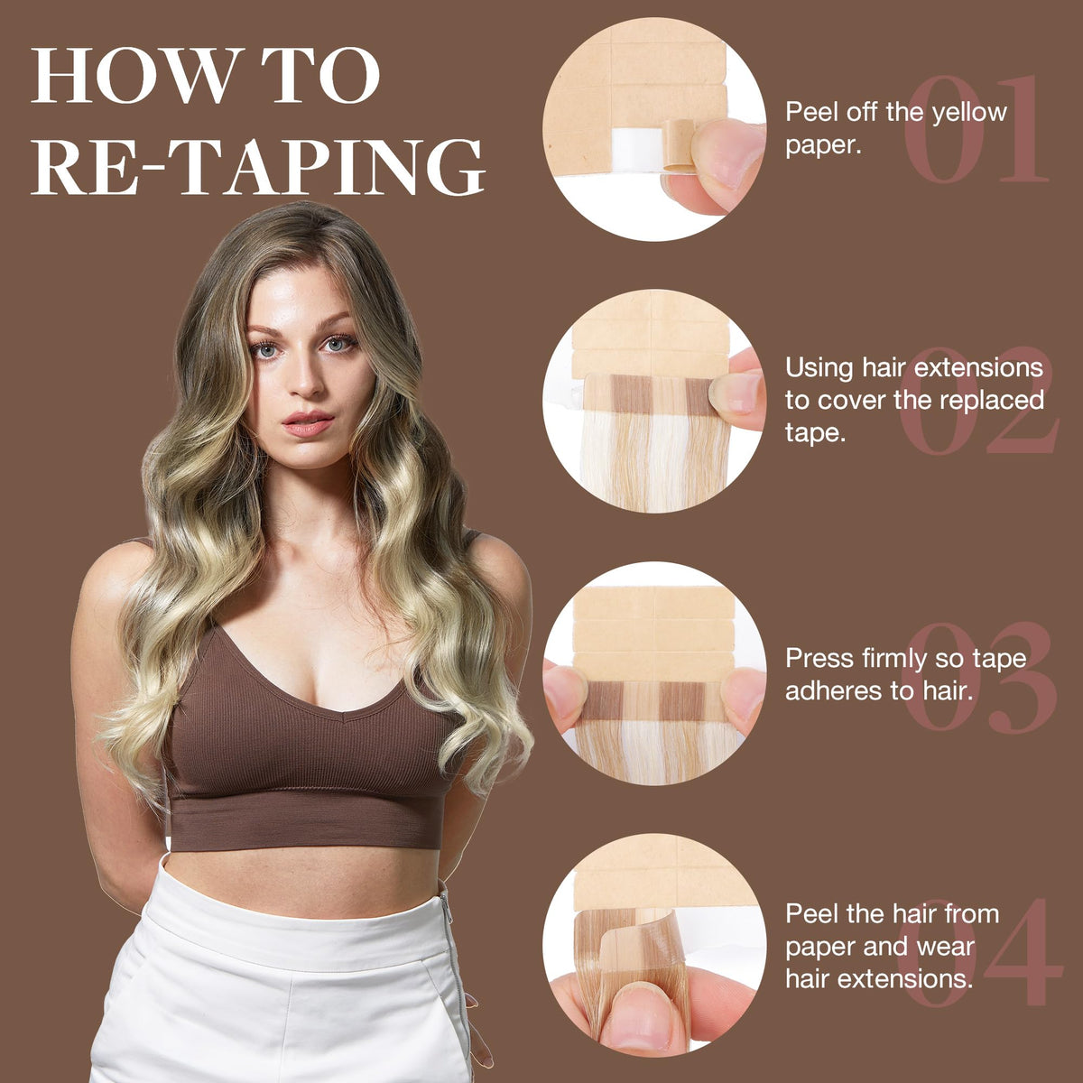 Extensions de cheveux GOO GOO en paquet de 20 pièces