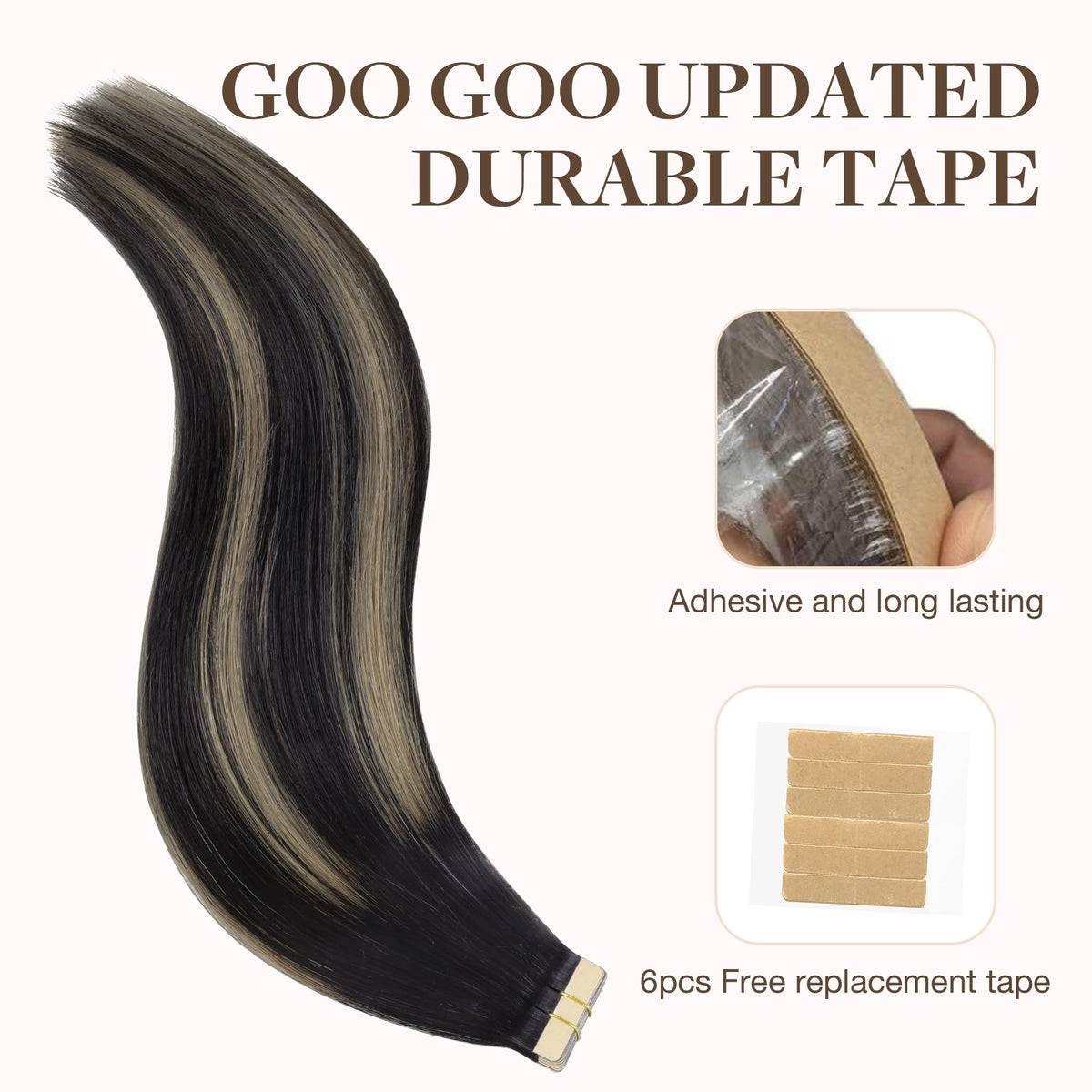Extensions de cheveux GOO GOO en paquet de 20 pièces