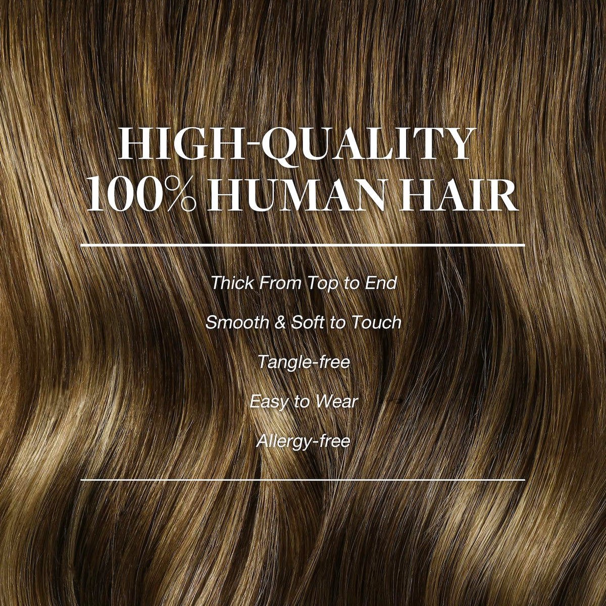 Extensions de cheveux GOO GOO étalées sur une surface