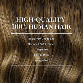 Extensions de cheveux GOO GOO étalées sur une surface