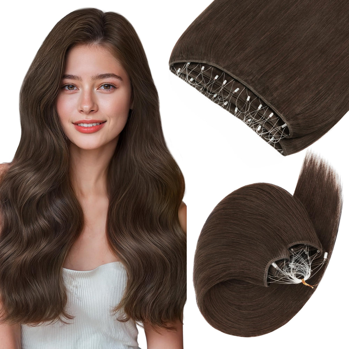 Extensions de cheveux GOO GOO micro perles 165g vue de face