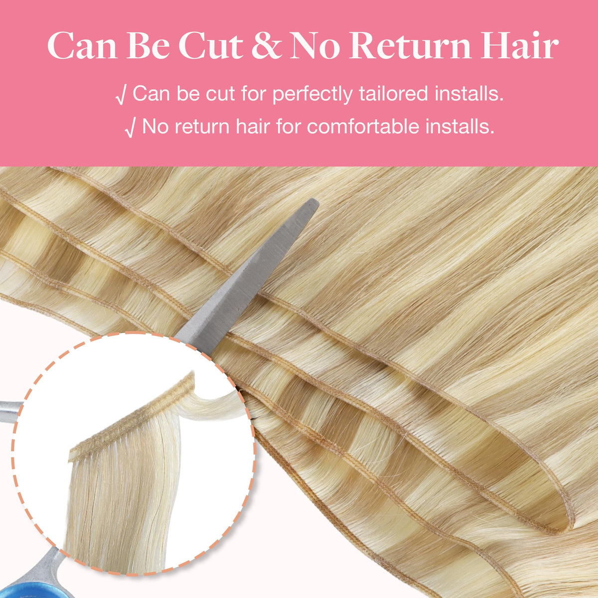 Extensions de cheveux GOO GOO mises en place