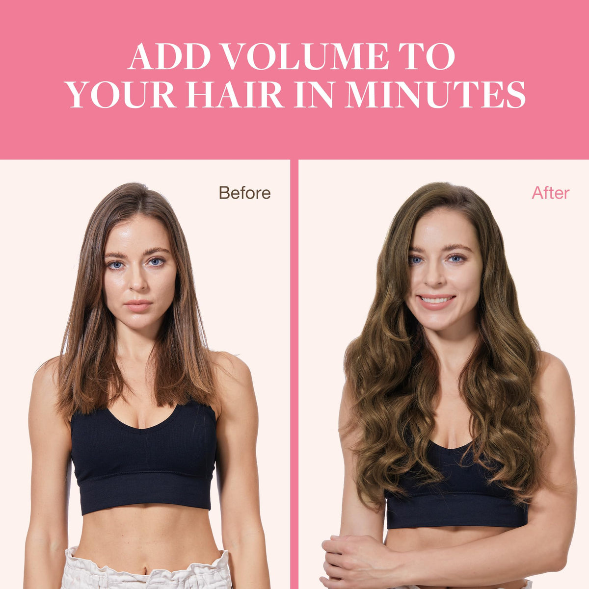 Extensions de cheveux GOO GOO montrant la texture soyeuse