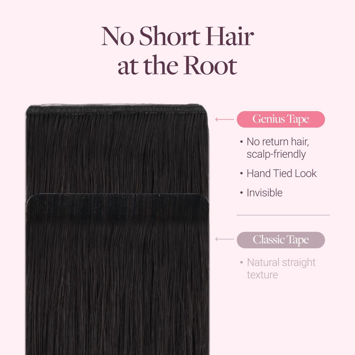 Extensions de cheveux GOO GOO montrant leur légèreté