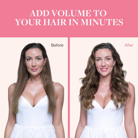 Extensions de cheveux GOO GOO posées sur un fond clair