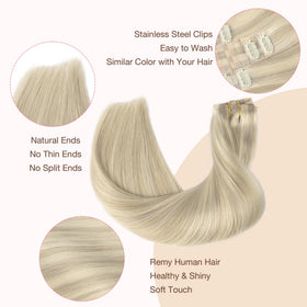 Extensions de cheveux GOO GOO posées sur un support