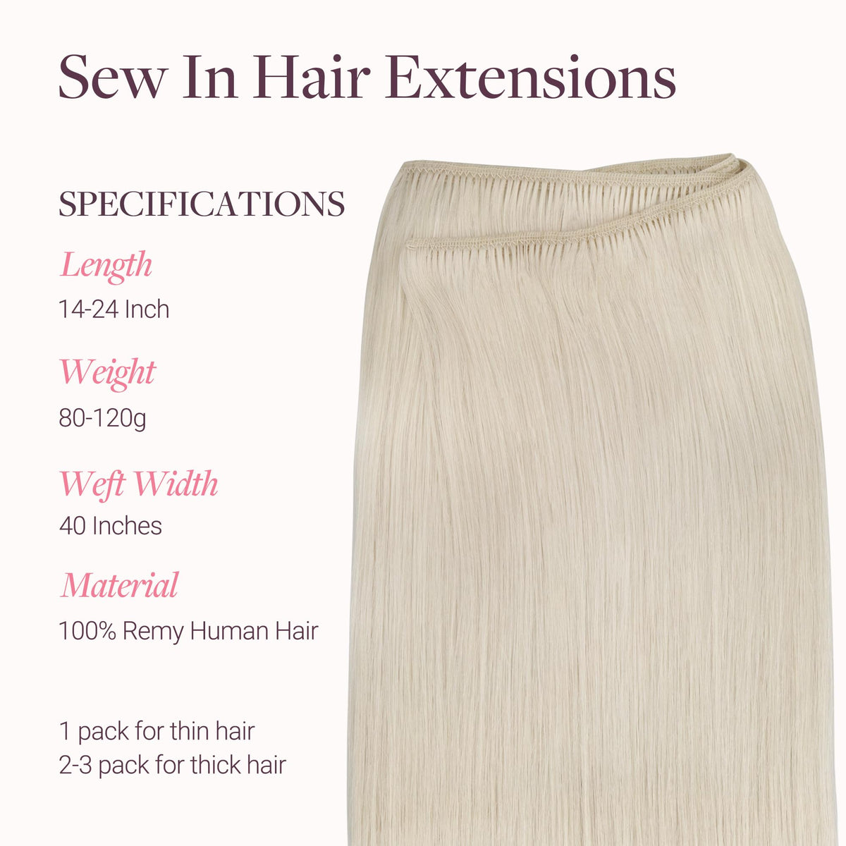Extensions de cheveux GOO GOO présentées avec un peigne à dents larges