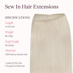 Extensions de cheveux GOO GOO présentées avec un peigne à dents larges