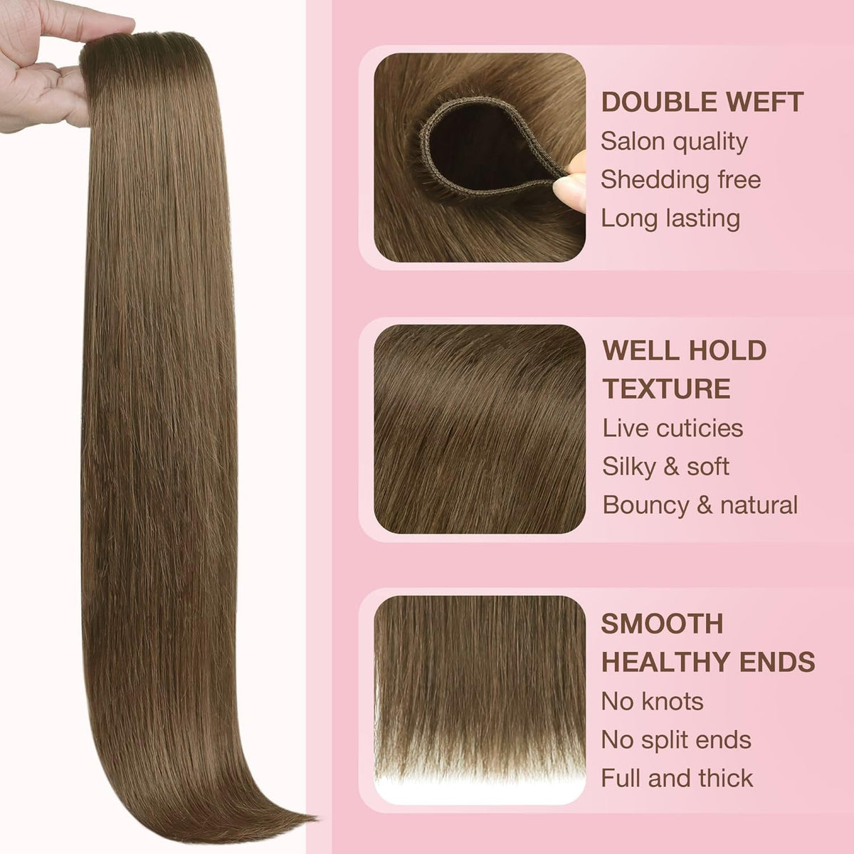 Extensions de cheveux GOO GOO prêtes à être stylisées