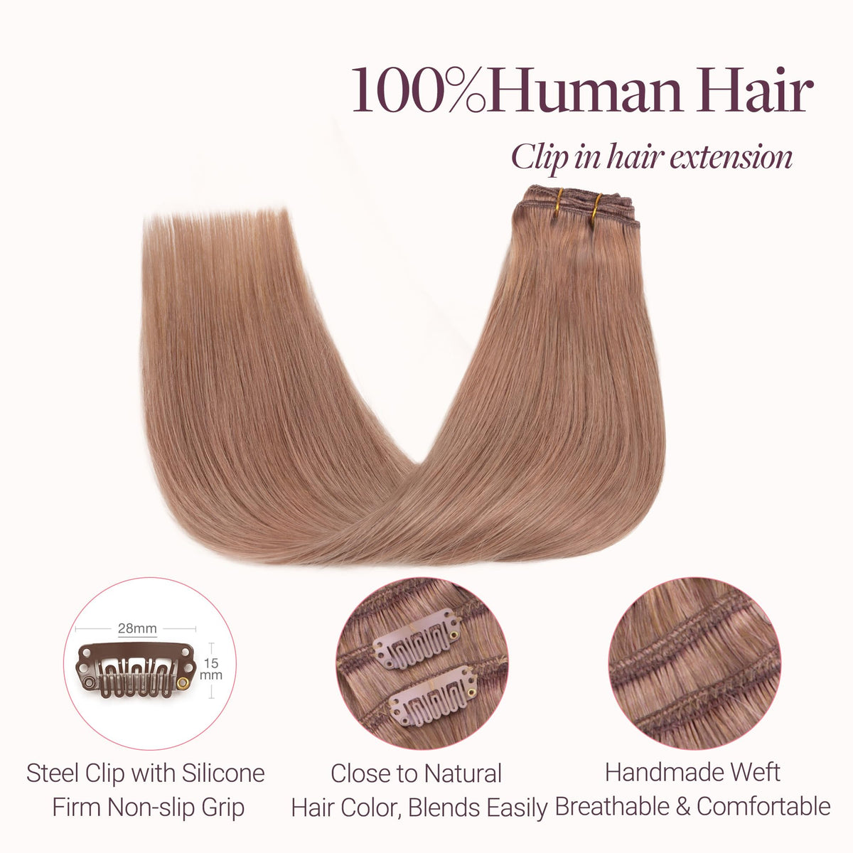 Extensions de cheveux GOO GOO sur une surface blanche