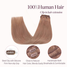 Extensions de cheveux GOO GOO sur une surface blanche