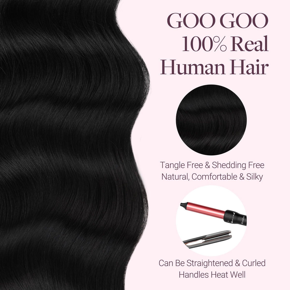 Extensions de Cheveux GOO GOO, texture douce et naturelle