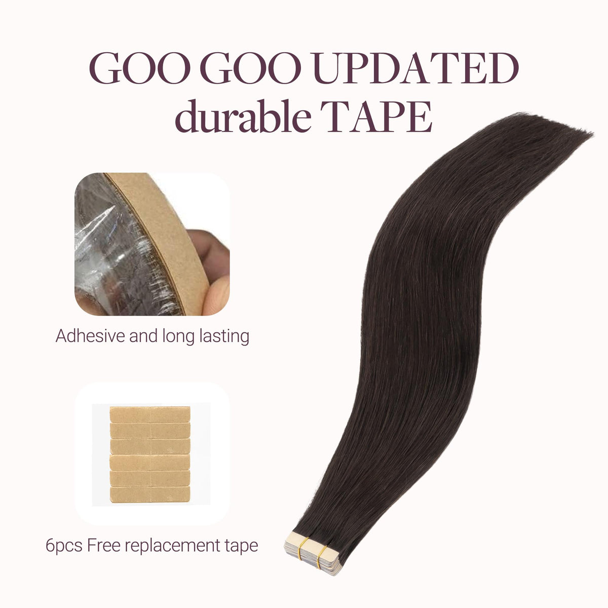 Extensions de cheveux GOO GOO, vue arrière