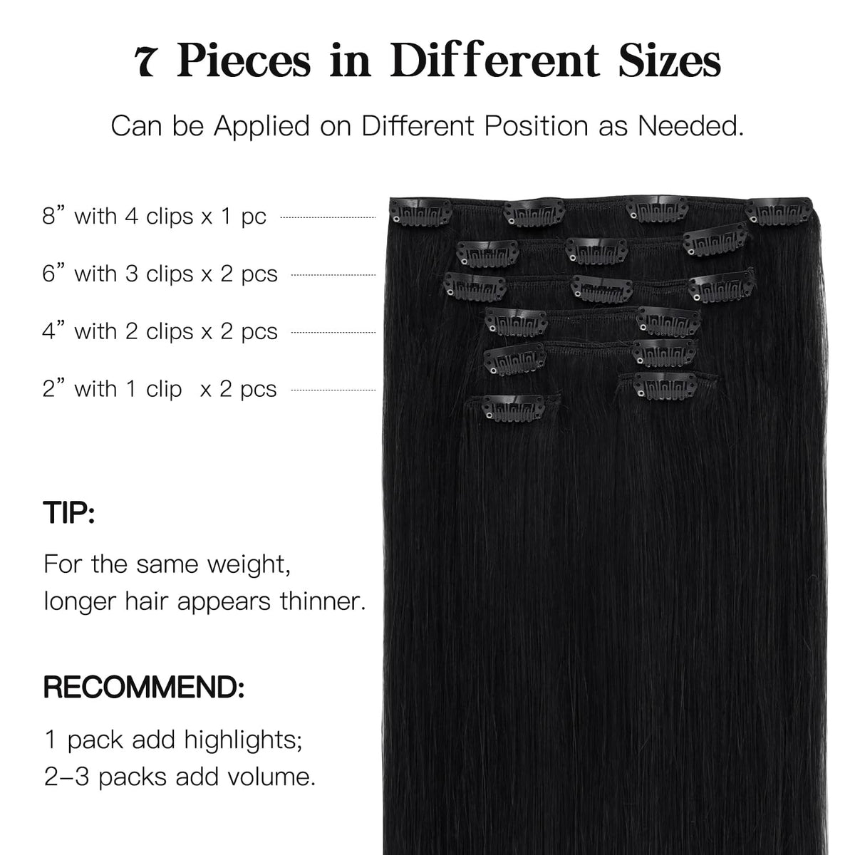 Extensions de cheveux humaines hotbanana, présentation en packaging