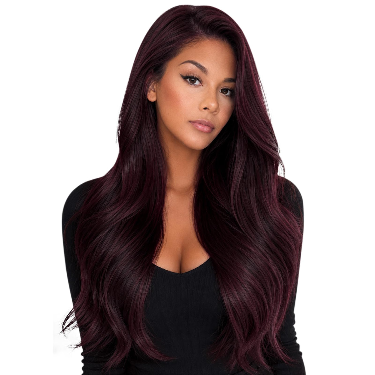 Extensions de cheveux humains Full Shine 20 pouces couleur Bordeaux