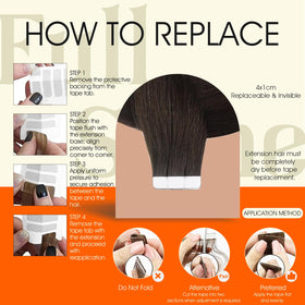 Extensions de cheveux humains Full Shine montrant leur texture