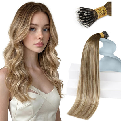 Extensions de cheveux humains Sunny Hair 18 pouces avec anneaux nano
