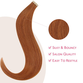 Extensions de cheveux humains Wennalife Dirty Ginger vue latérale