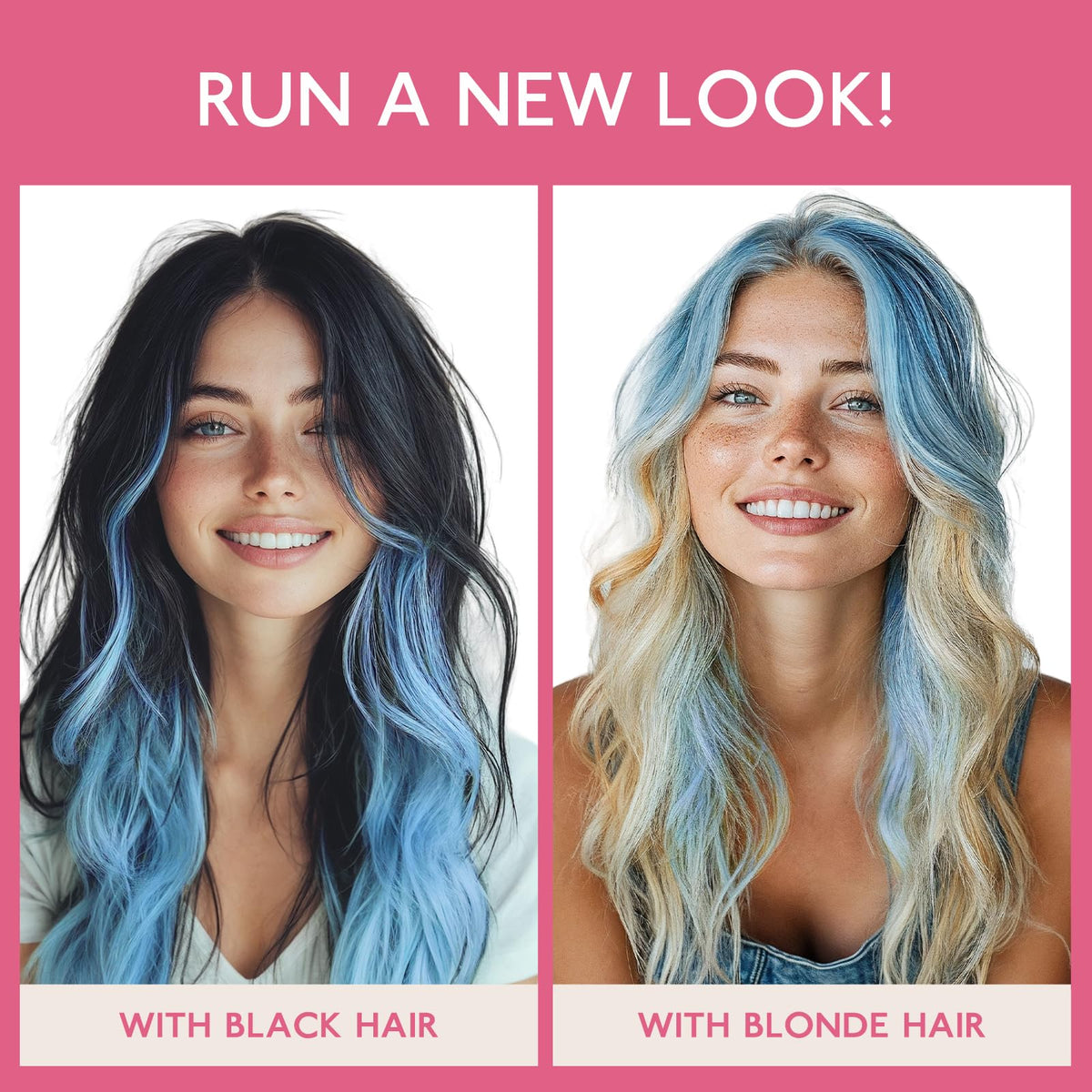 Extensions de cheveux humains Wennalife SkyBlue avec accessoires