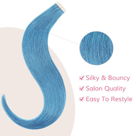 Extensions de cheveux humains Wennalife SkyBlue en situation