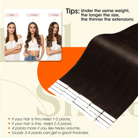 Extensions de Cheveux Human Hair sur un modèle, coiffure élégante