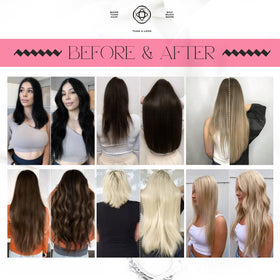 Extensions de cheveux I Tip Moresoo en ombre miel en usage quotidien