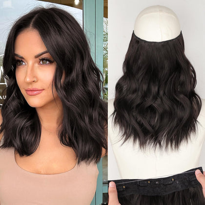 Extensions de cheveux KooKaStyle 12" marron foncé vue de face