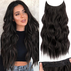 Extensions de cheveux KooKaStyle 20" marron foncé vue de face