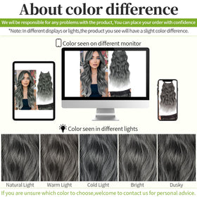 Extensions de cheveux KooKaStyle en gris, vue arrière