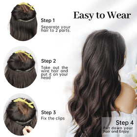 Extensions de cheveux KooKaStyle sur fond neutre