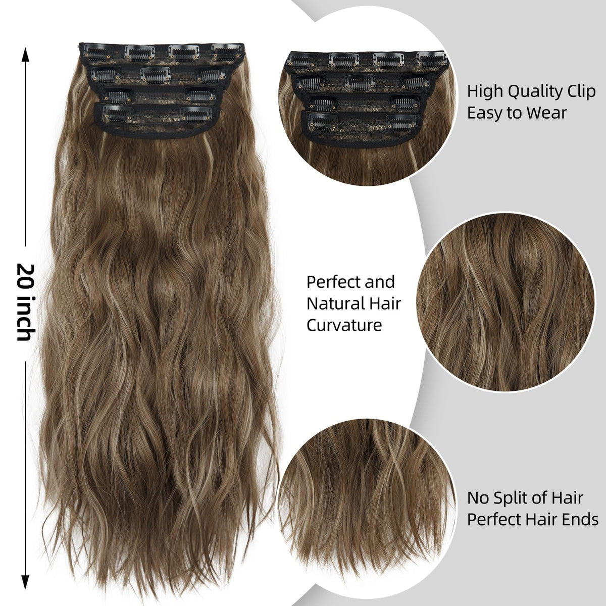 Extensions de cheveux LEEONS en position pliée