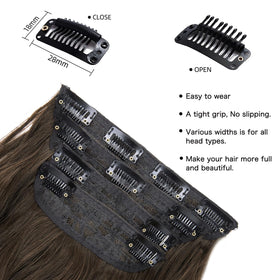 Extensions de cheveux LEEONS posées sur un mannequin