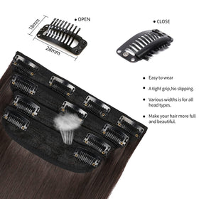 Extensions de cheveux LEEONS posées sur un mannequin